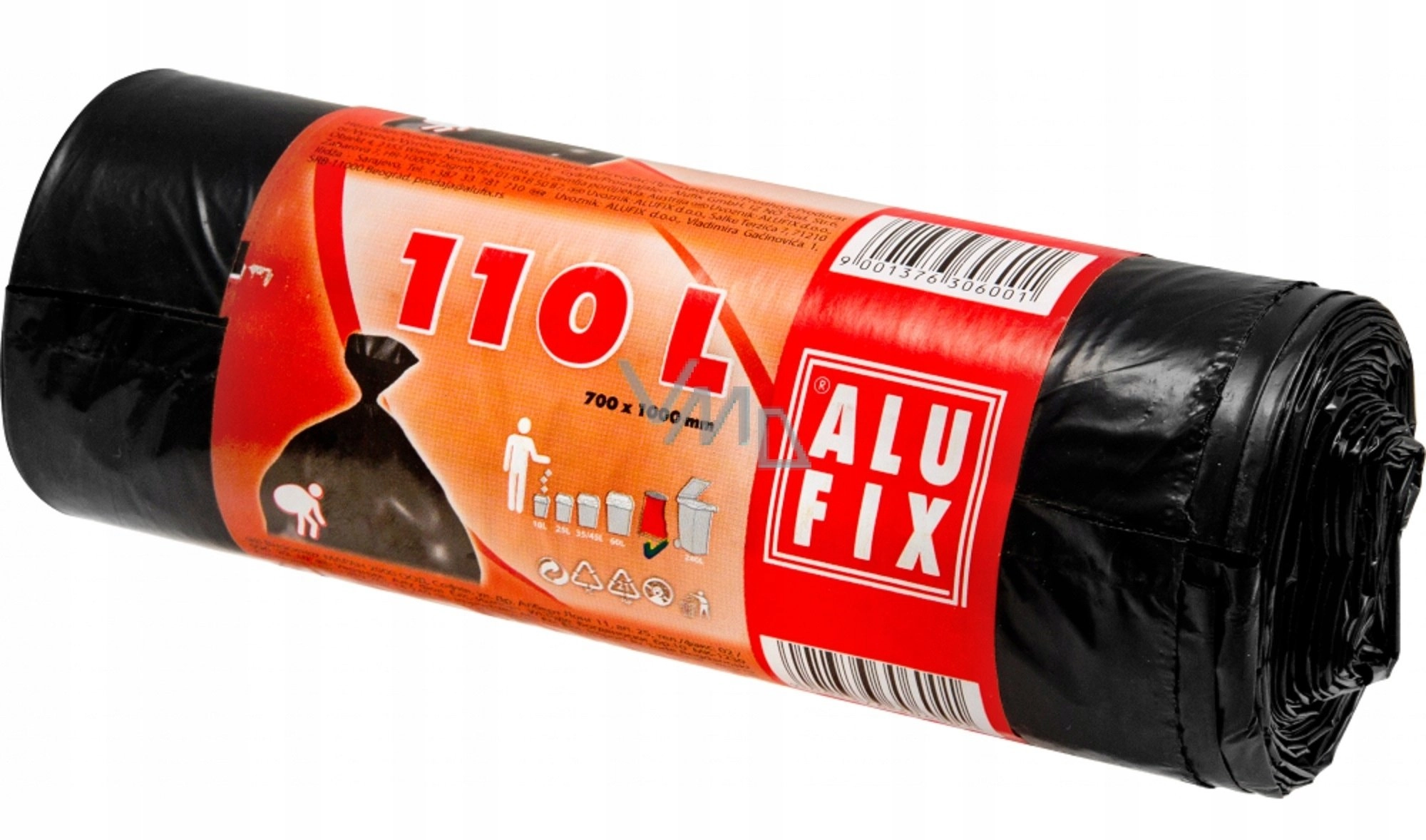 ALUFIX garbage bags  LDPE  110l  10