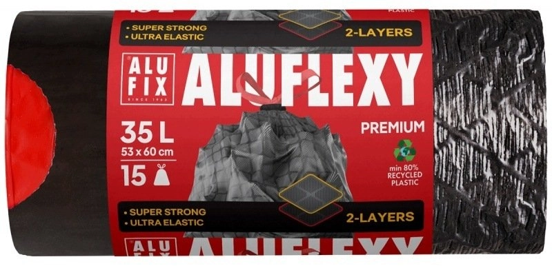 Alufix ALUFLEXY Zugband-Beutel Extra-stark  35L  15