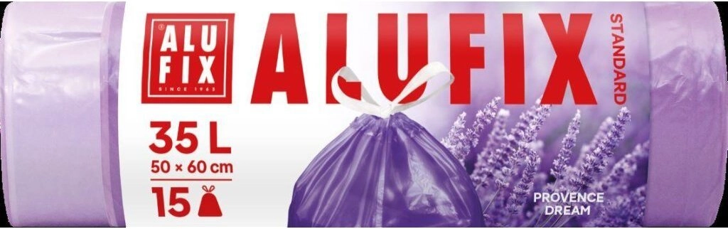 ALUFIX garbage bags lavender HDPE 35l