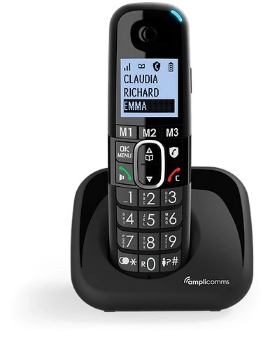 AMPLICOMMS BigTel1500 DECT-Mobilteil Freisprechen - Schwarz