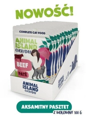 ANIMAL ISLAND beef pâte sachets for