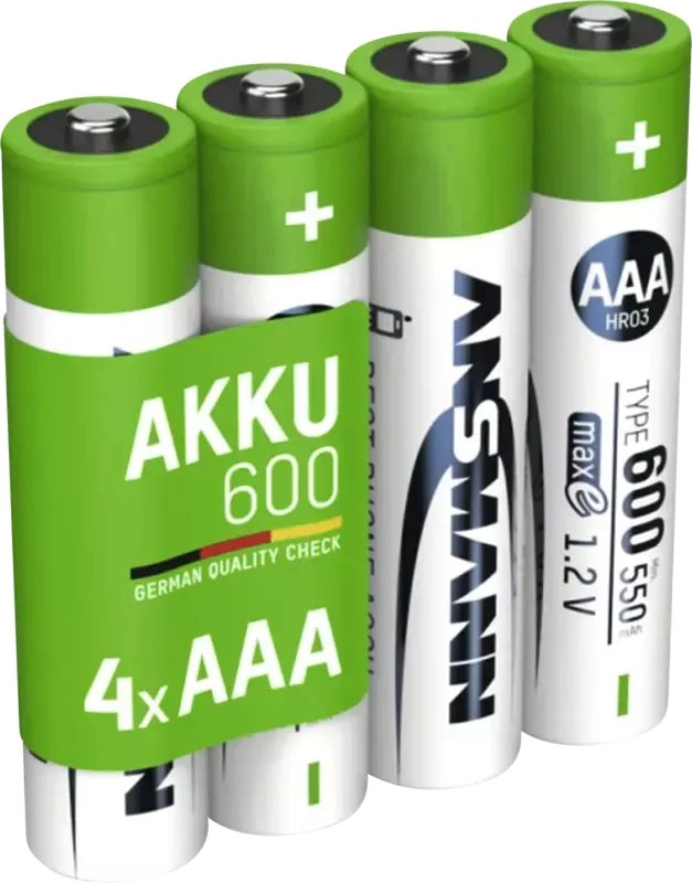 1x4 Ansmann NiMH Battery Micro AAA