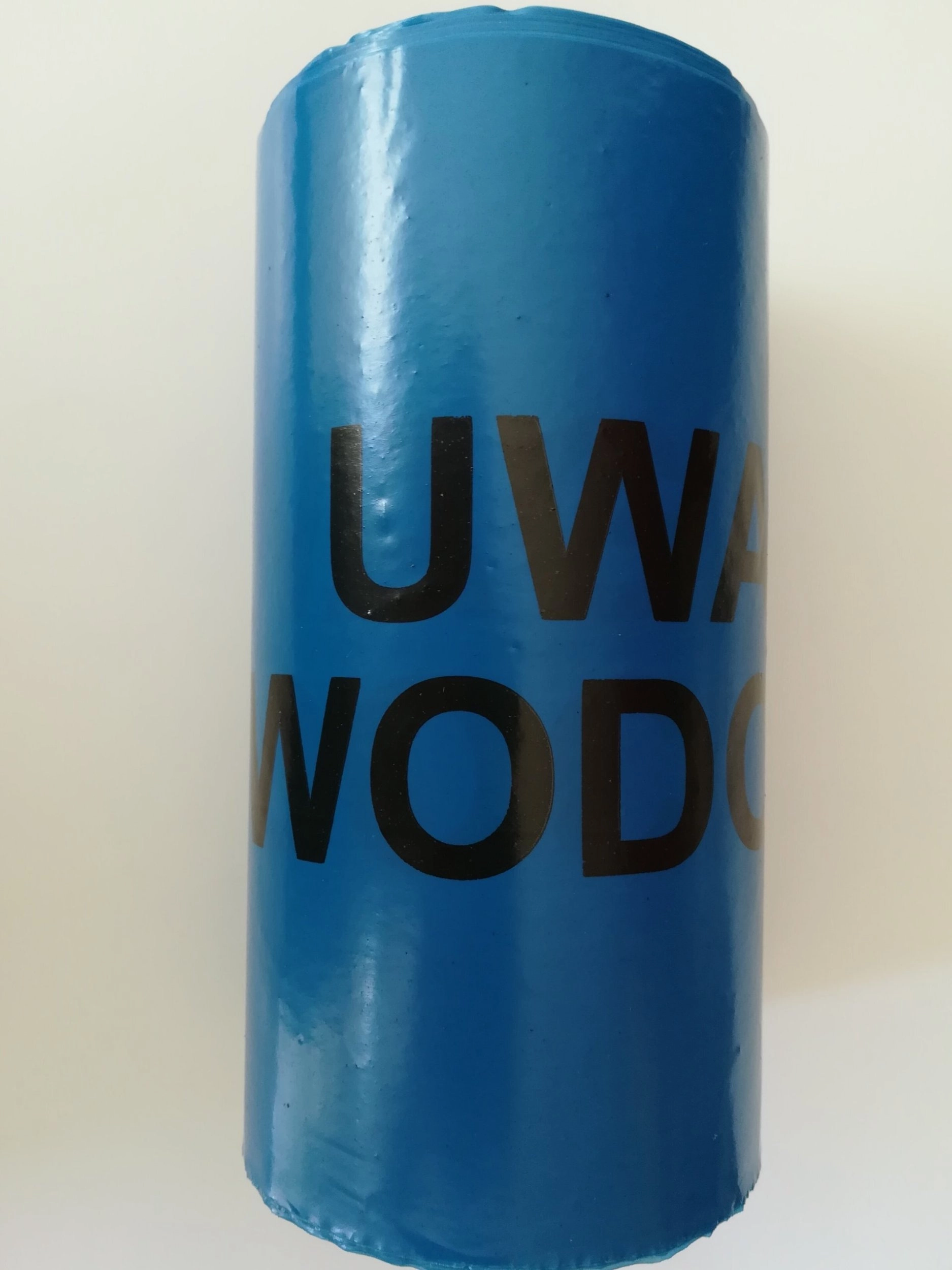 Blue marker tape with water insert