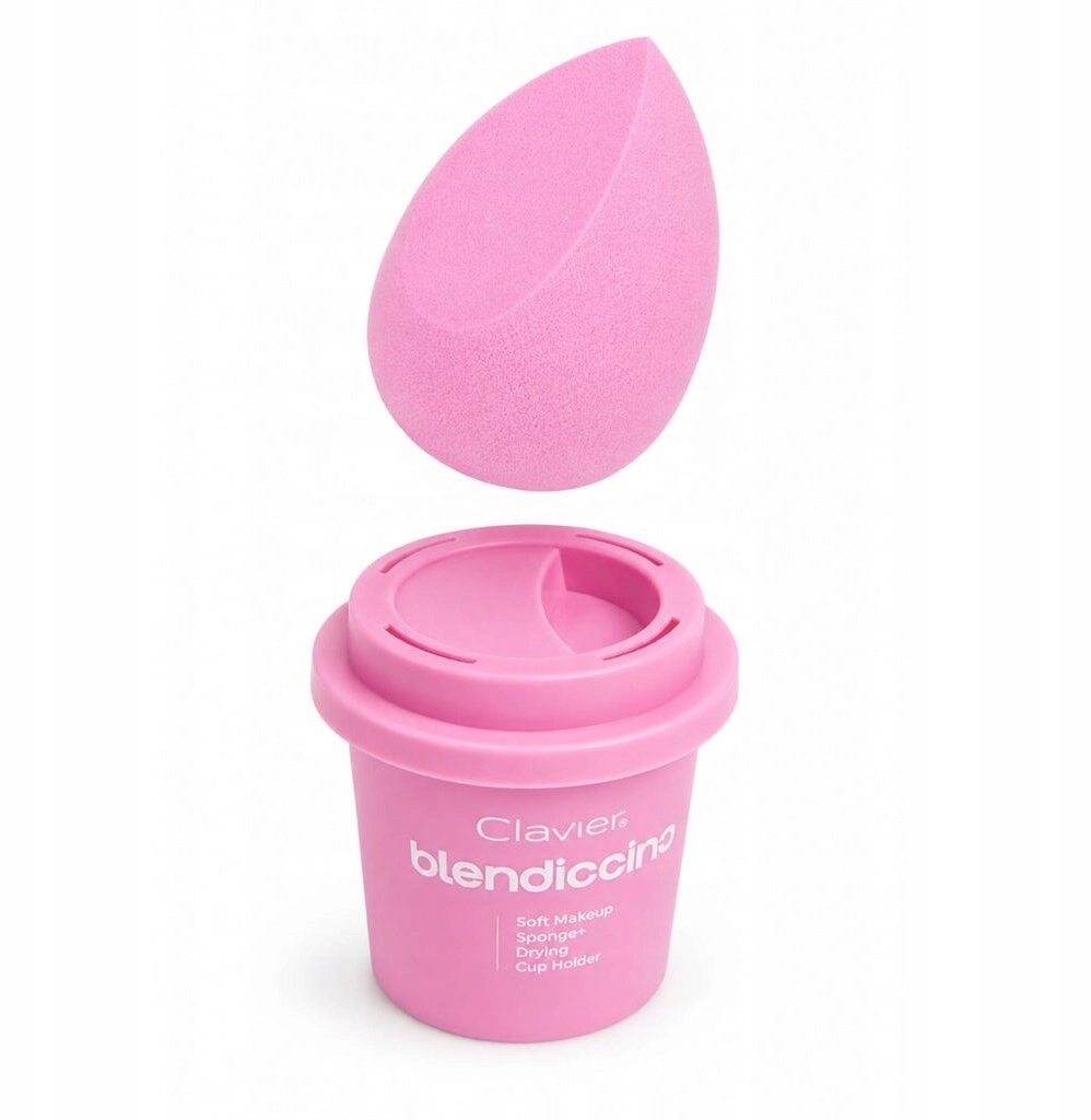 CLAVIER_Blendiccino cut makeup sponge + case