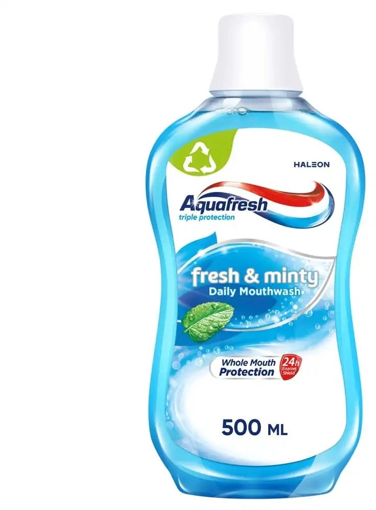 AQUAFRESH Fresh  Minty oral rinse liquid