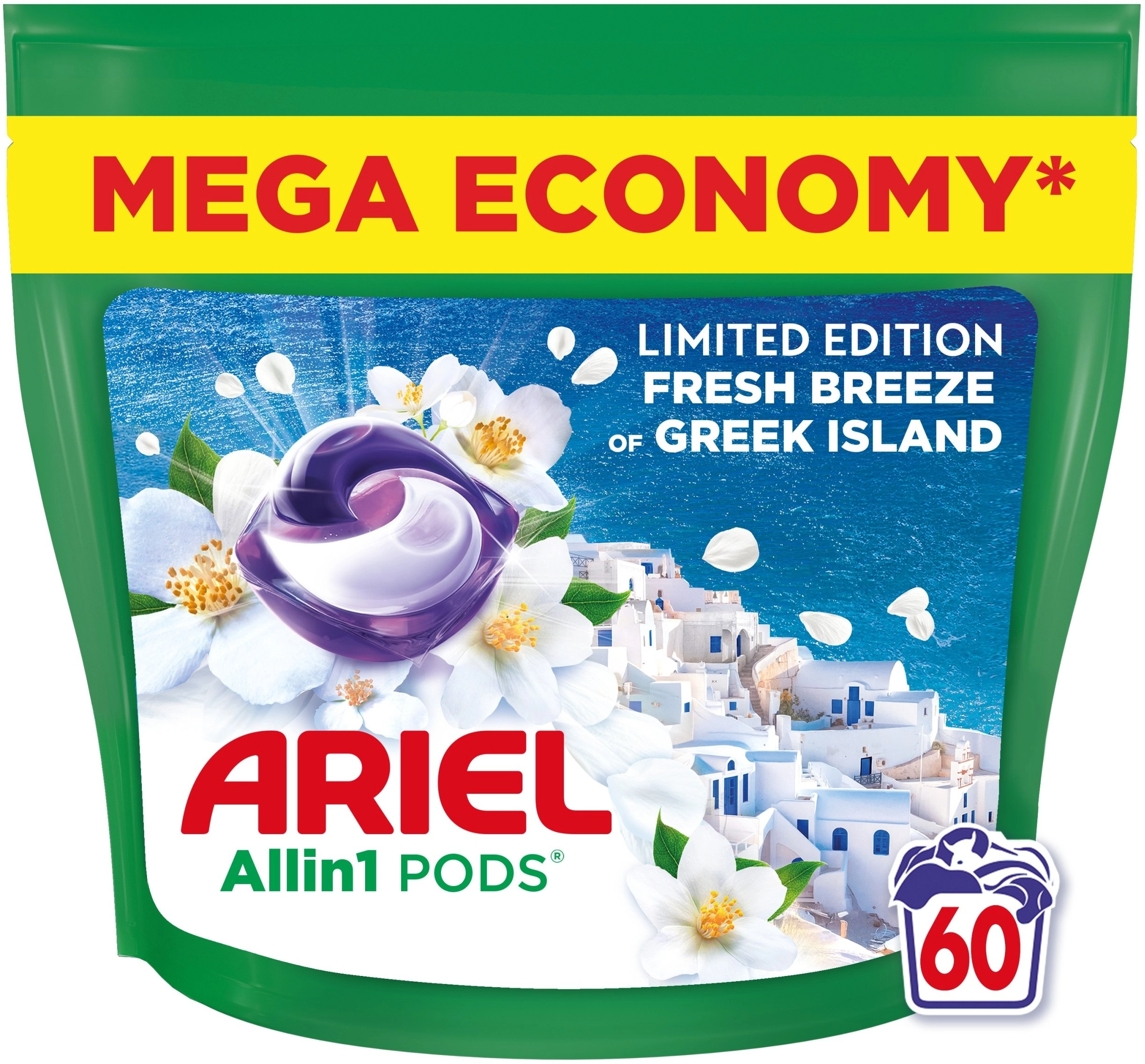 LAUNDRY CAPS ARIEL FRESH BREEZE 60