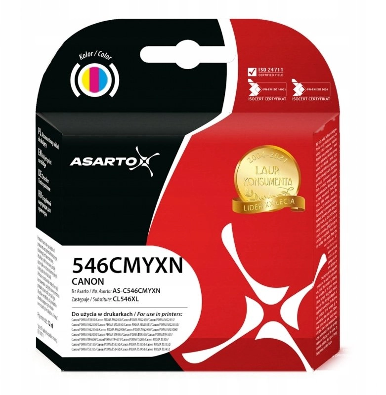 Asarto ink for Canon 546CMYXN  8288B001