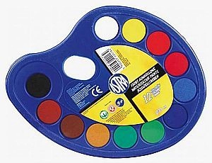 Astra Watercolor paints 12 colors palette