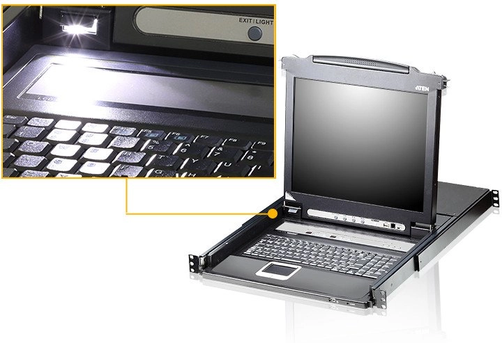 ATEN 8-Port 19" LCD KVM Switch