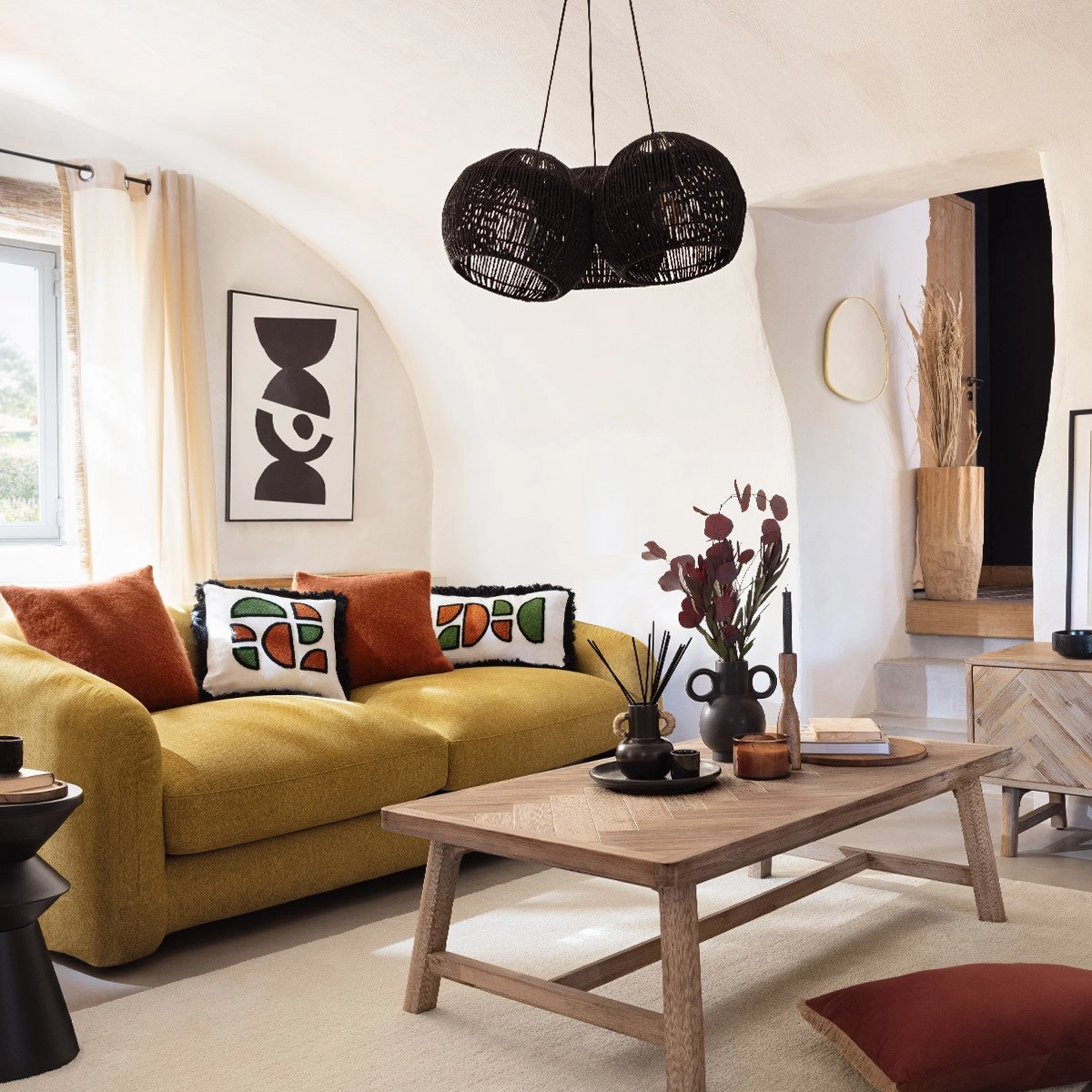 Atmosphere AERIS bench-type wooden coffee table