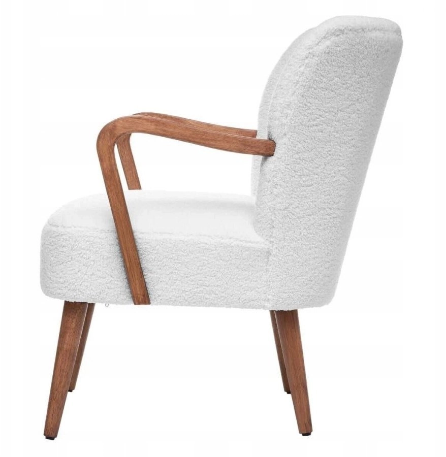 Atmosphera CHIARA white lamb armchair 16019306