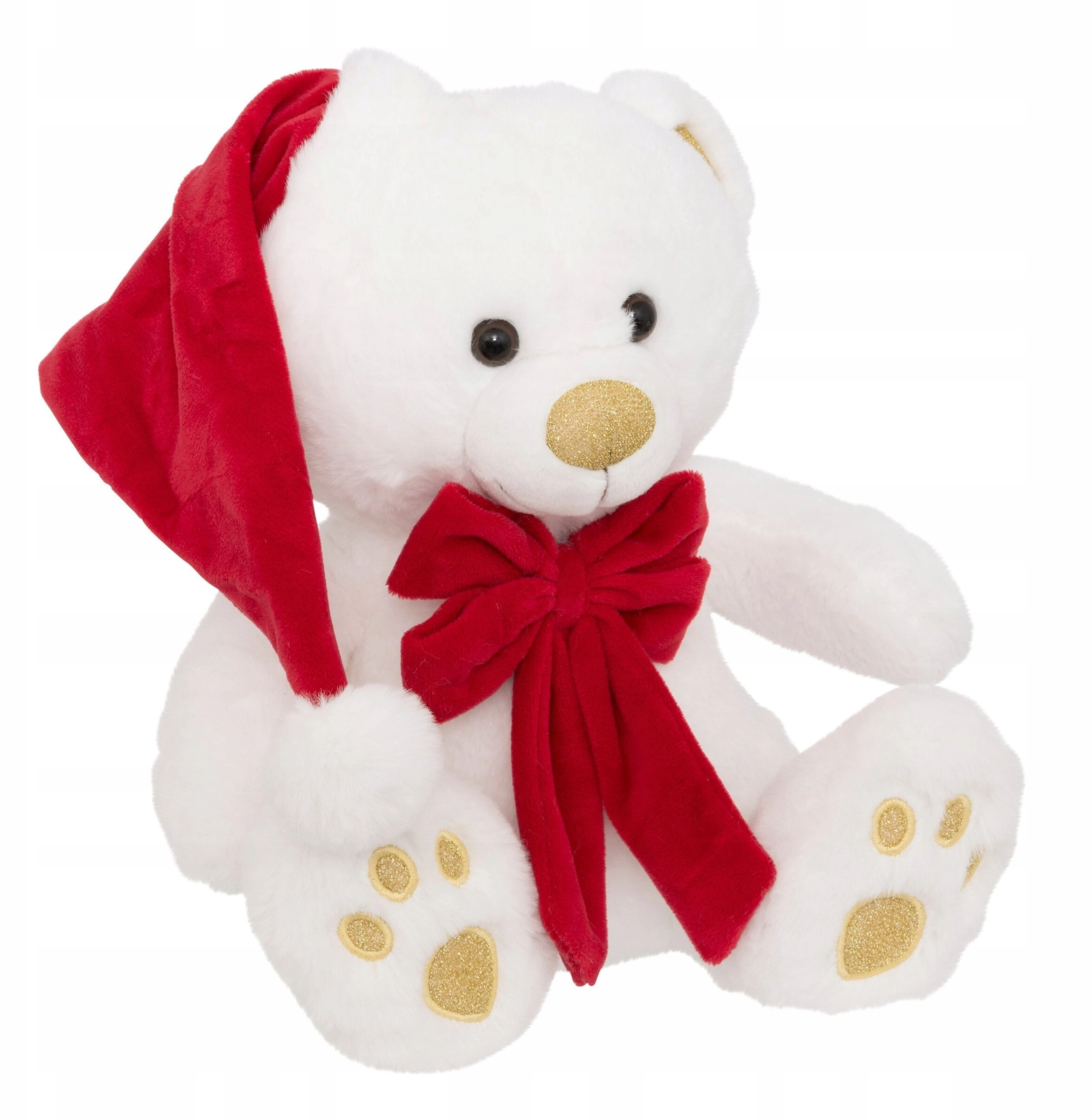 Atmosphera Teddy bear mascot with Santa`s
