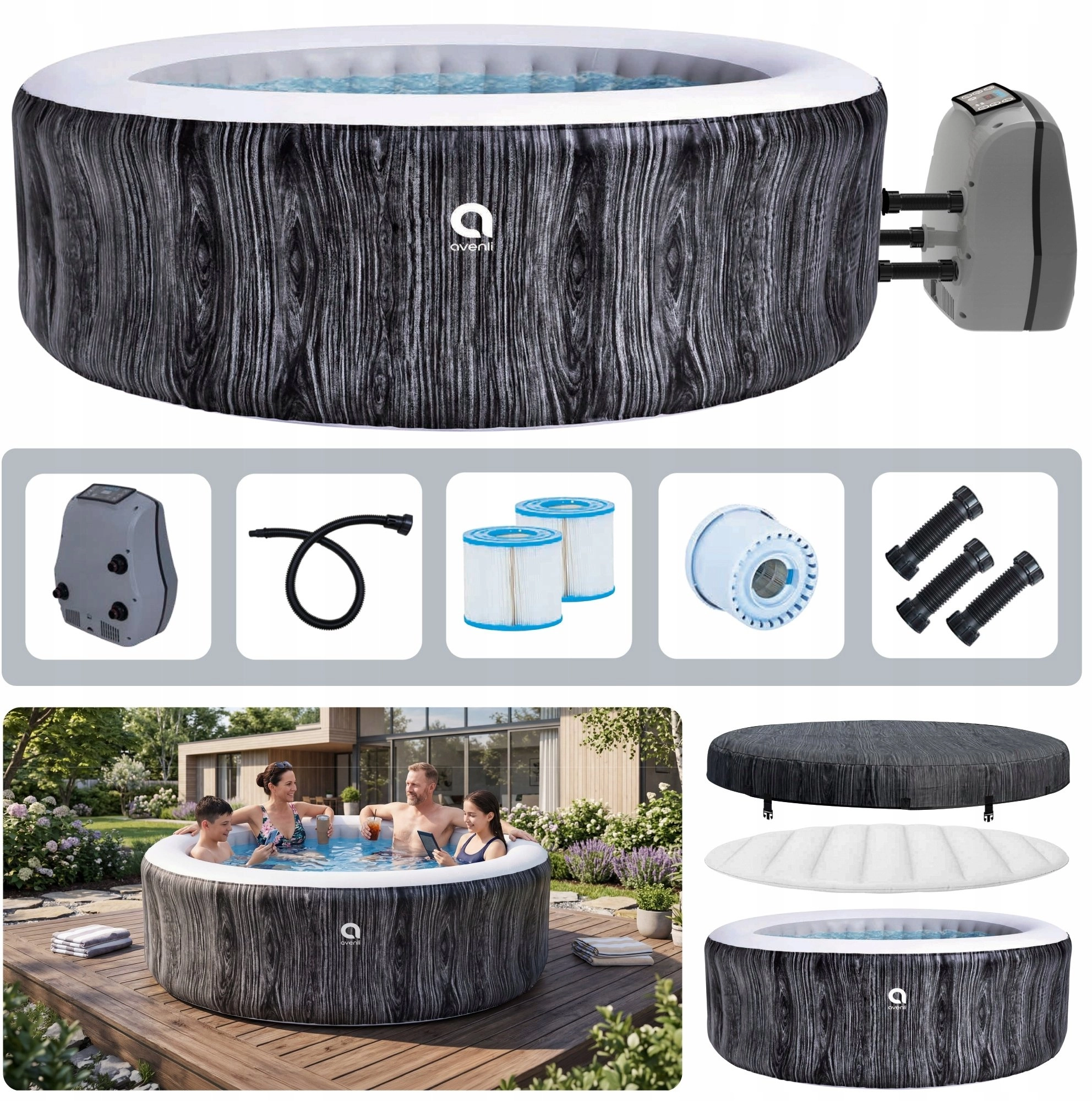 Garden spa  inflatable swimming pool  hydromassage