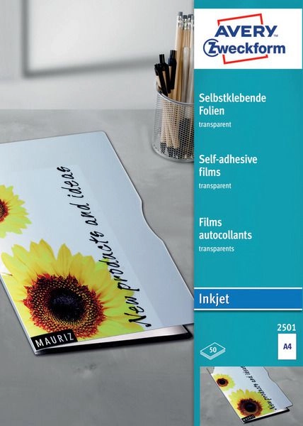 Avery Zweckform A4 inkjet film 50