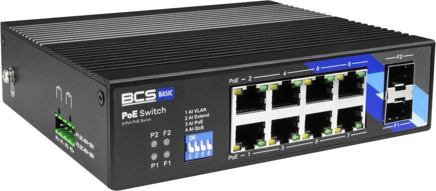 BCS-B-ISP08G-2SFP BCS PoE switch 8 port