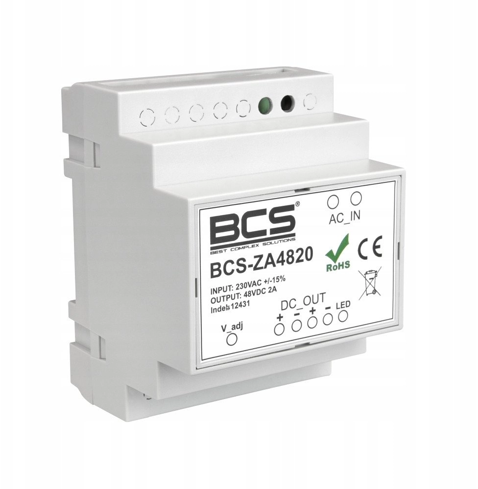 BCS-ZA4820 Zasilacz impulsowy 48VDC 2A BCS