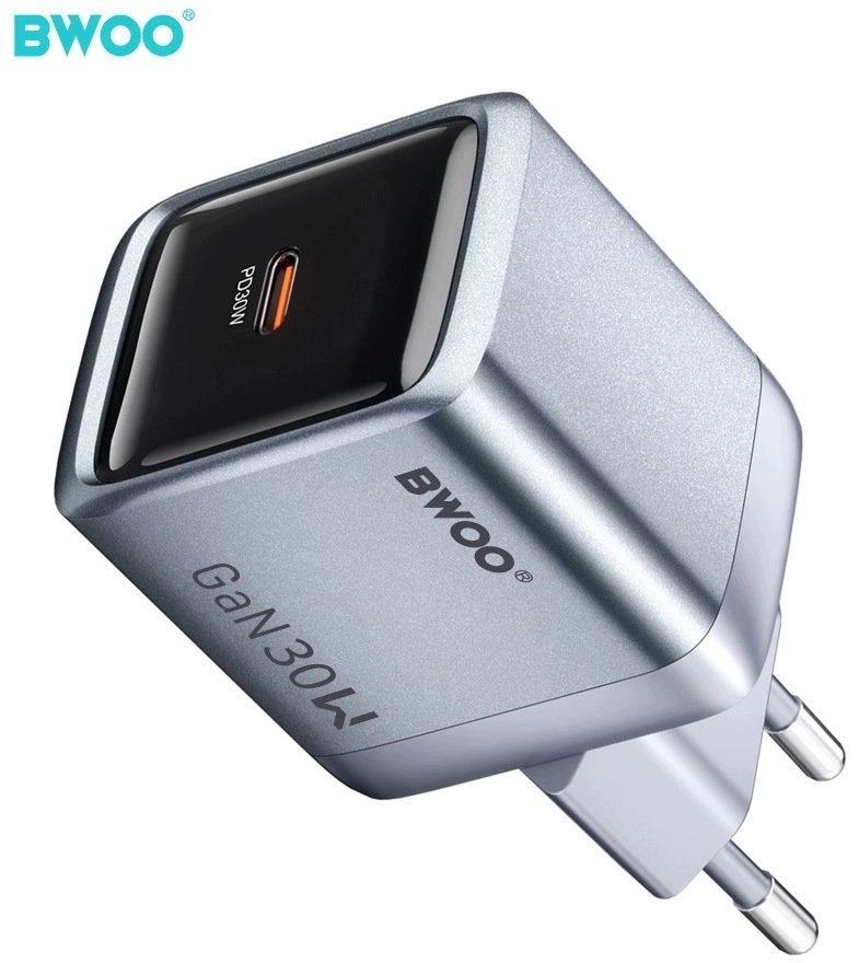 Ładowarka BWOO Sieciowa GaN 1xUSB-C 3A