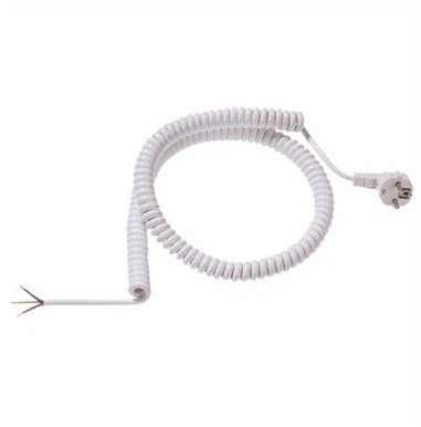 BACHMANN spiral cable 1-4m white  H05VV-F
