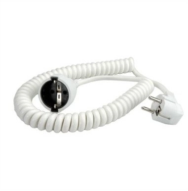 BACHMANN spiral cable 1-4m white  H05VV-F