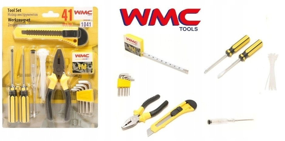 ZESTAW NARZĘDZIOWY KLUCZE WKRĘTAKI SZCZYPCE WMC-1041