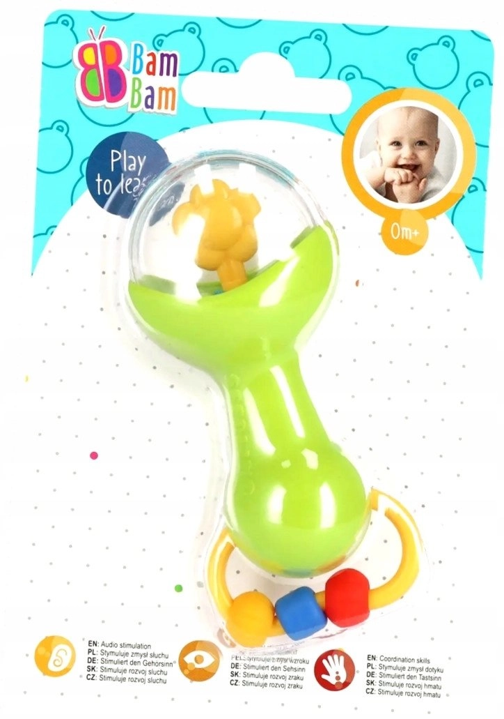 BamBam BAM BAM FLOWER RATTLE 11X17X4