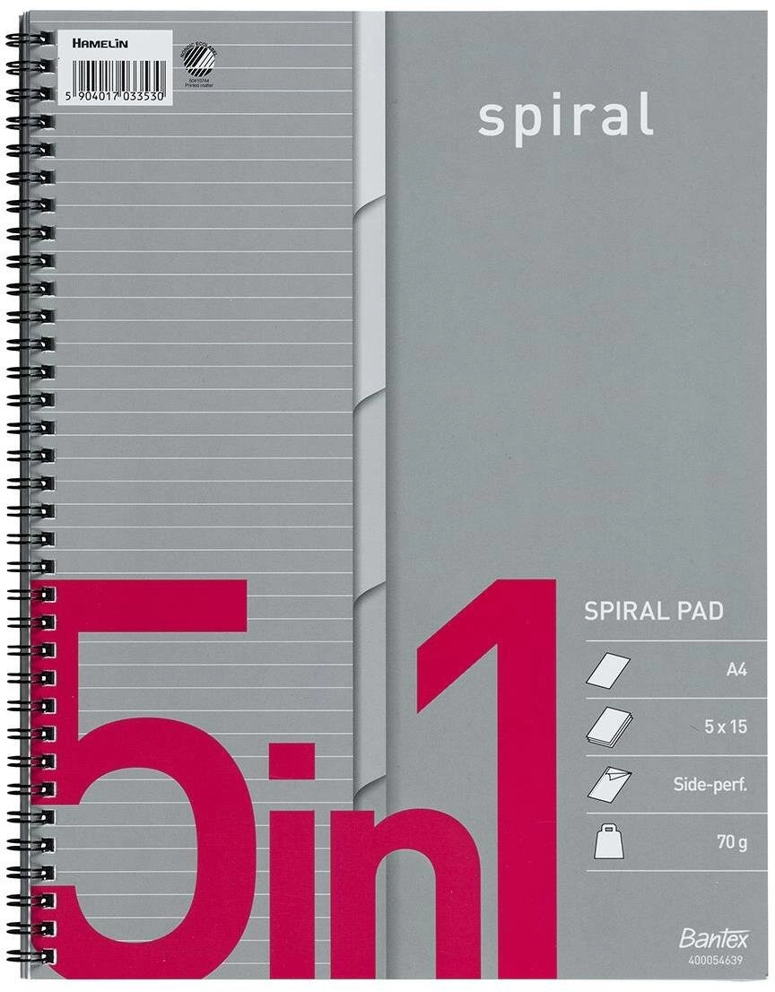 Bantex Notebook pad Bantex w/spiral A4+