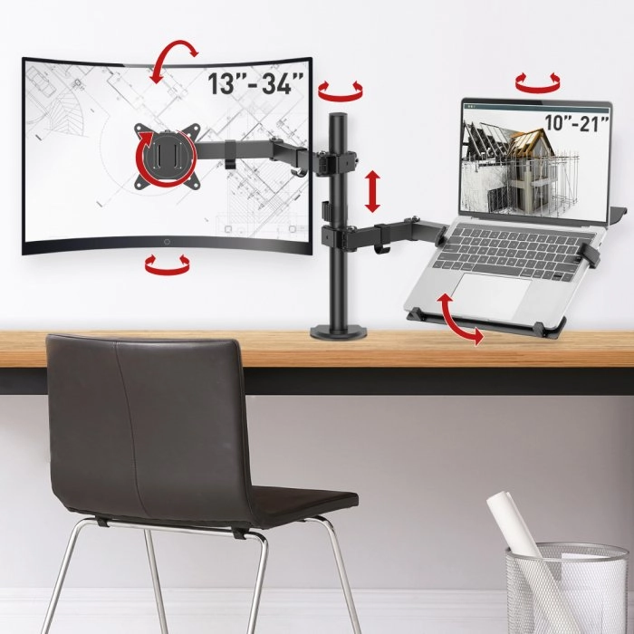 Barkan Swivel desk holder for monitor