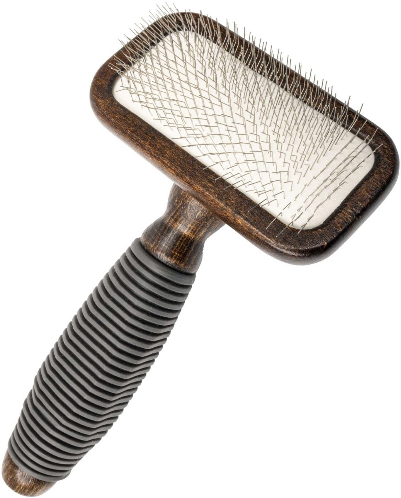 Rectangular poodle brush for animals beech