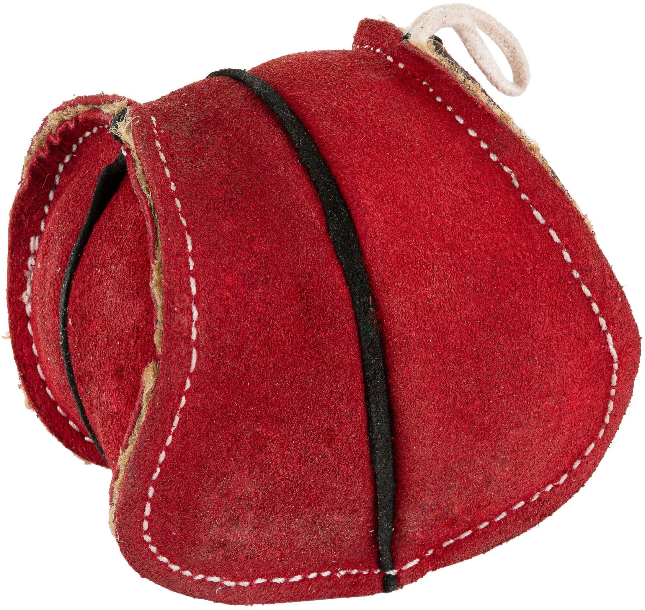 Barry King Dog toy  red leather