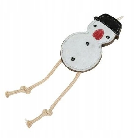 Barry King Leather dog toy Snowman