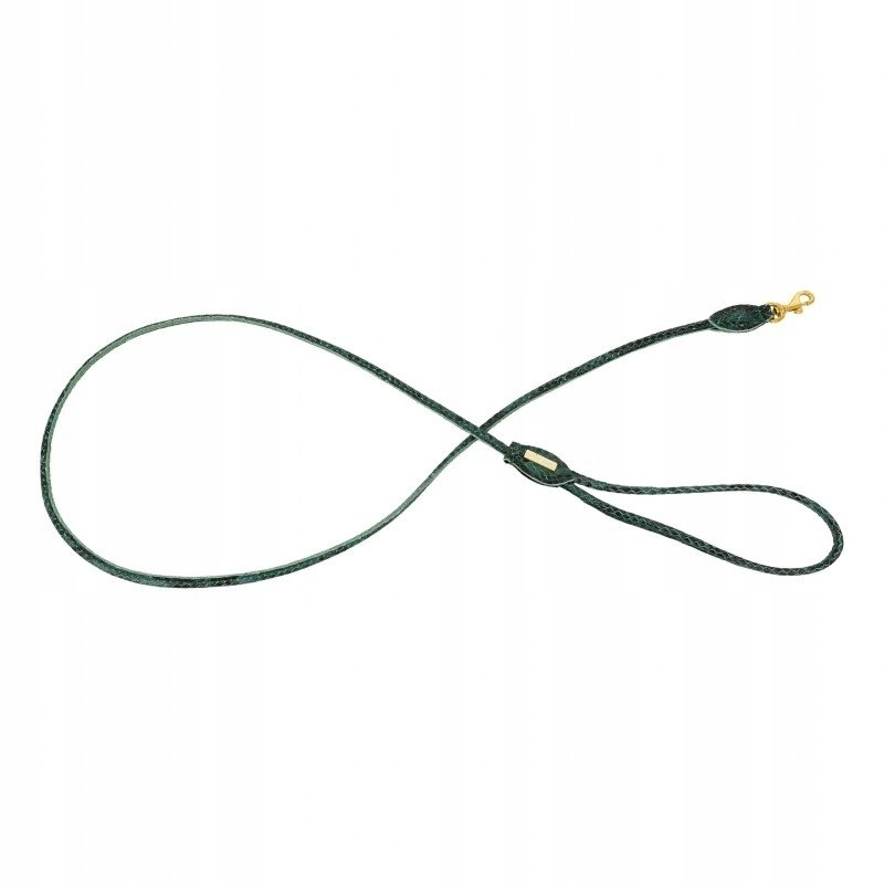 Round dog leash  Serpente  green  brass