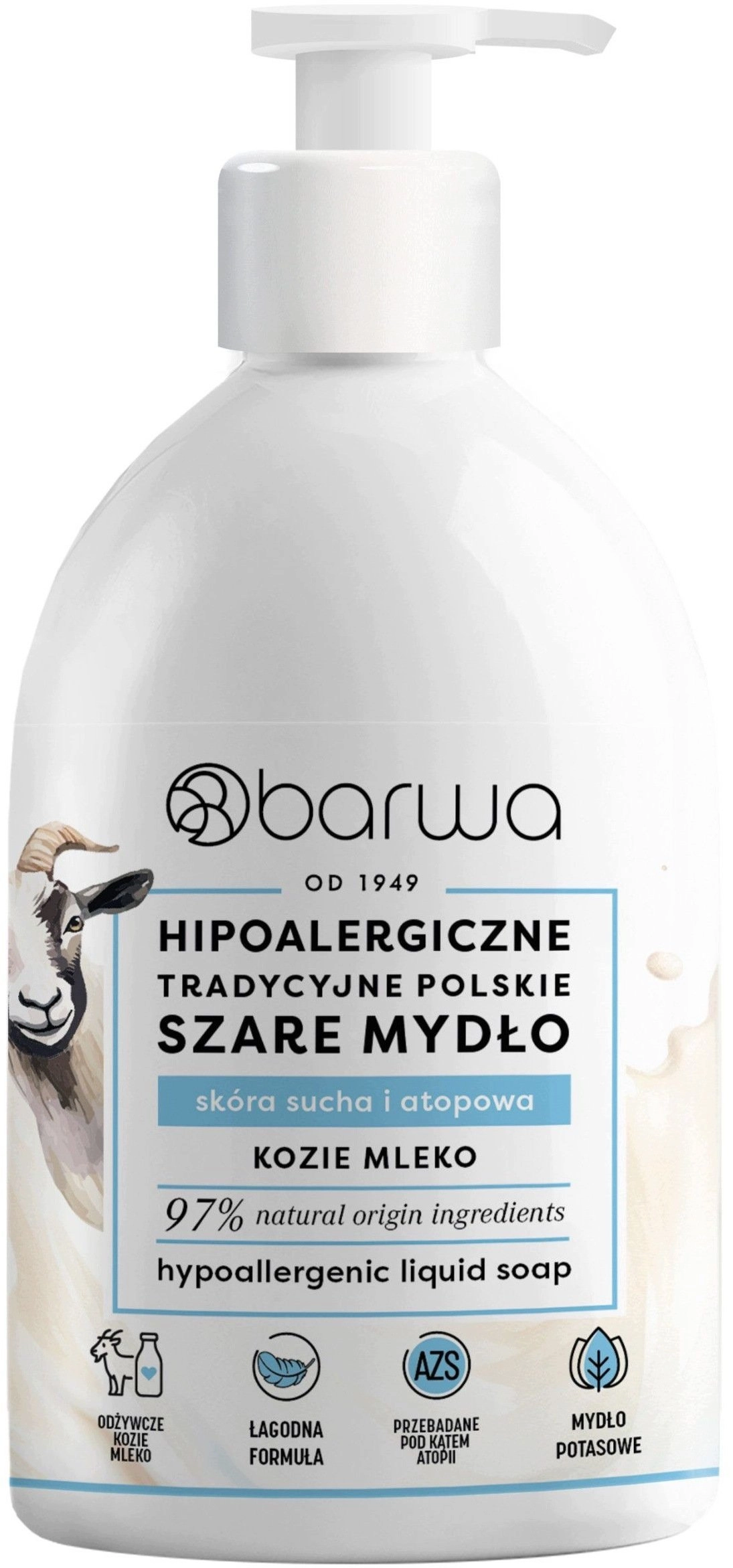BARWA MYDŁO W PŁYNIE SZARE KOZIE
