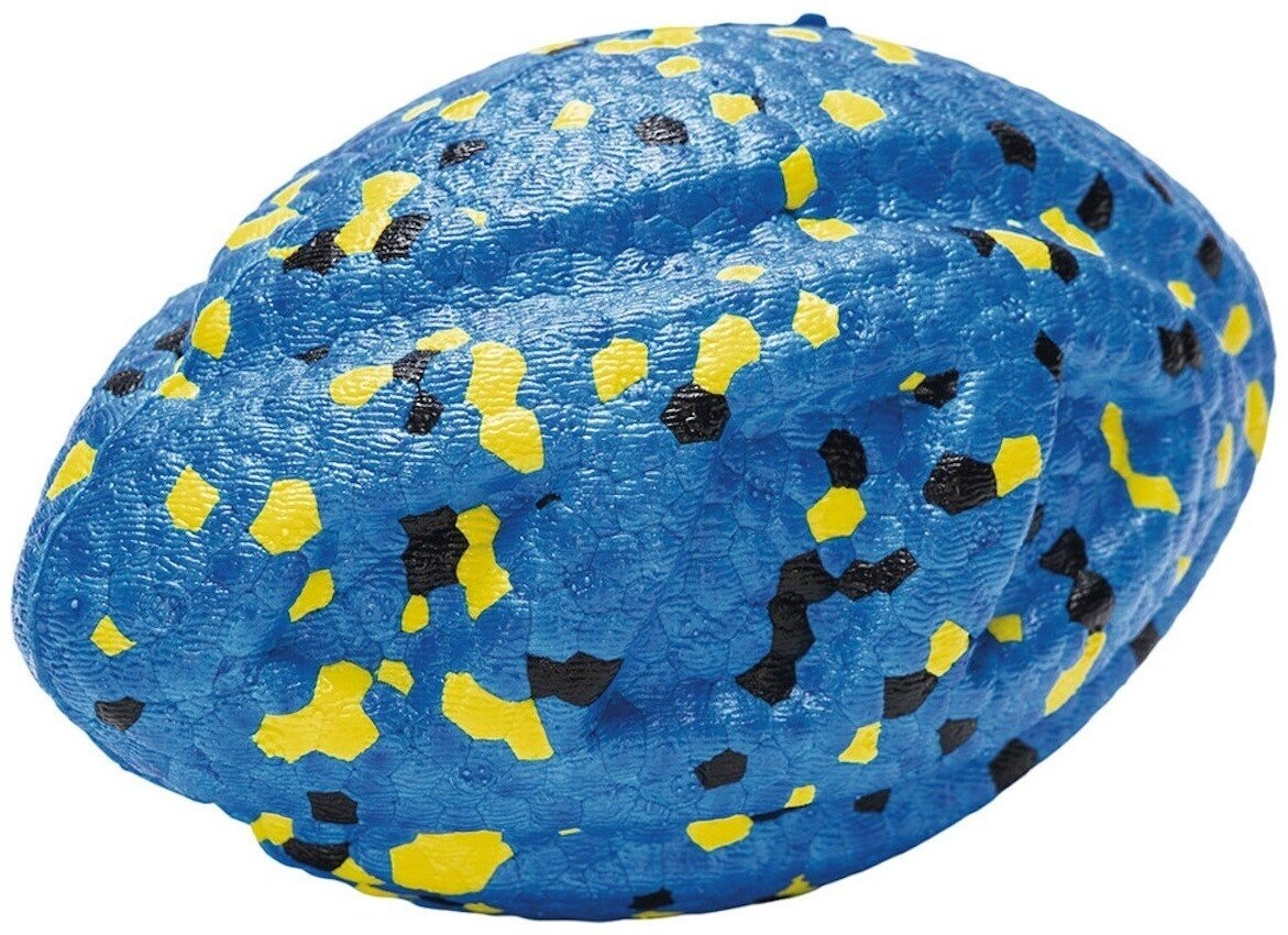 DOG TOY RUGBY BALL ALGO BLUE