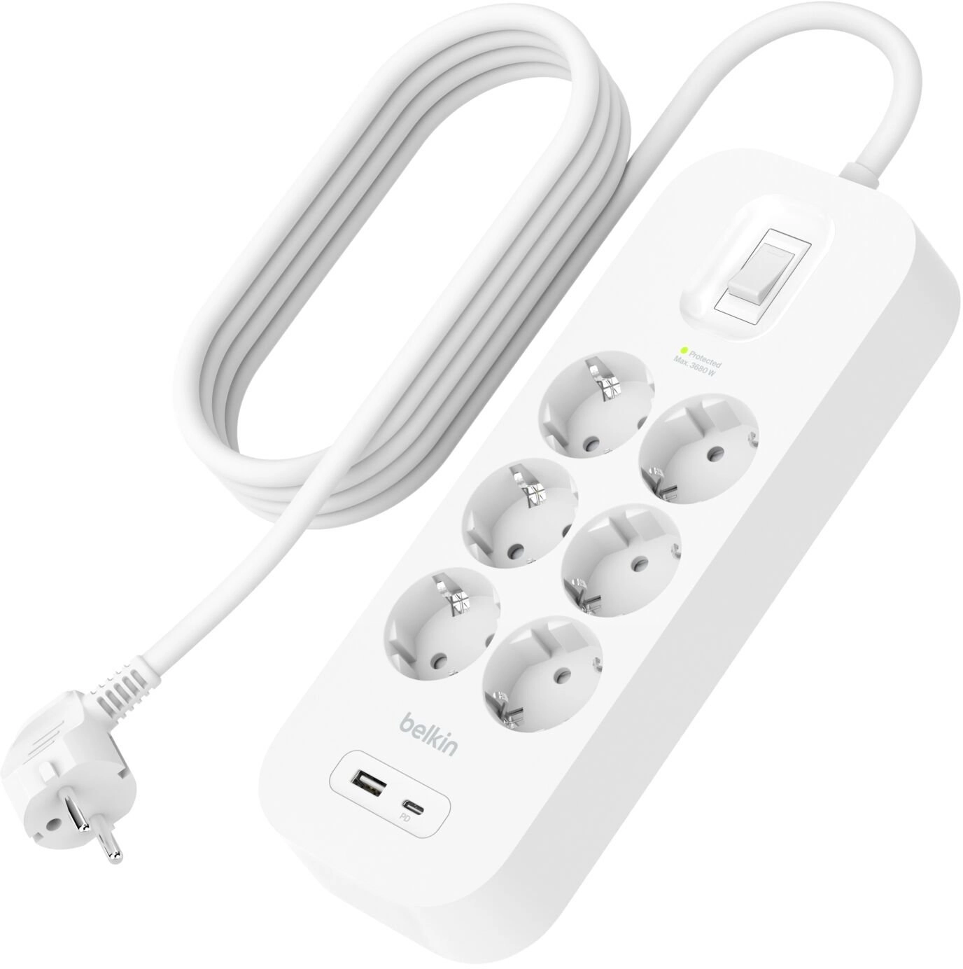 Belkin Surge Socket 6-fold + USB-A+C