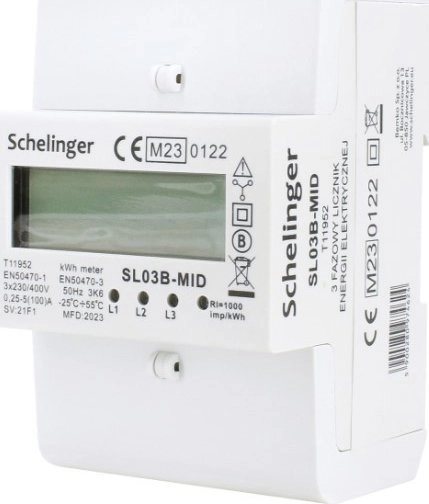 Three-phase energy meter MID Schelinger 100A