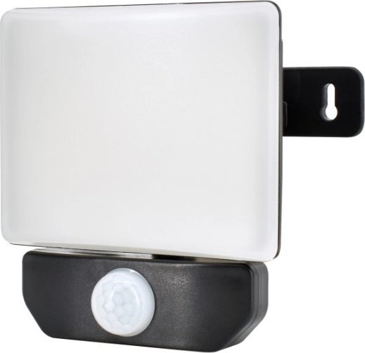 Black LED floodlight with motion sensor