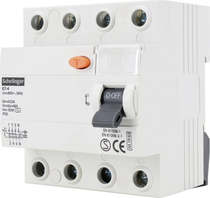 Residual current circuit breaker Ac 4P