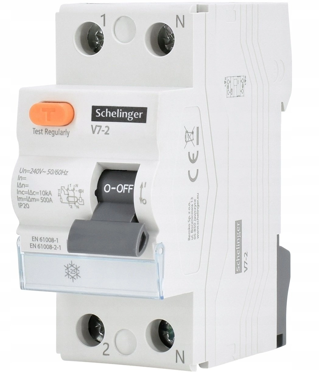 Residual current circuit breaker AC 2P