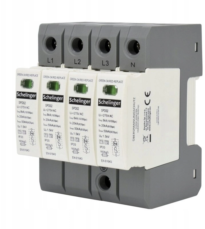 OVERVOLTAGE LIMITER 4P 8kA (10/350) CLASS