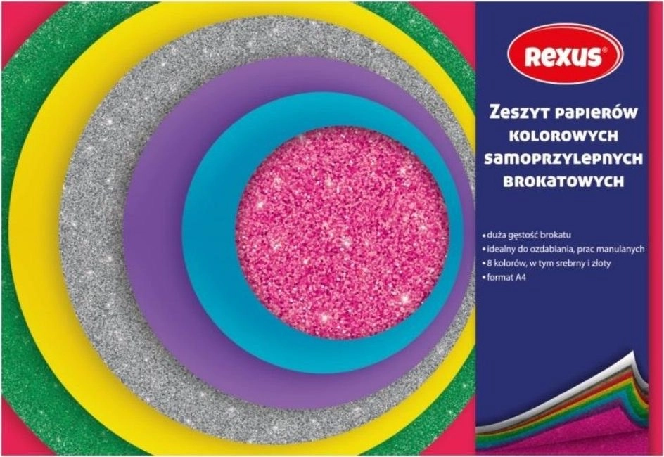 Beniamin Colored self-adhesive paper A4/8K glitter