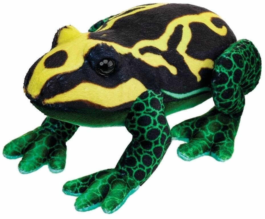Yellow and black frog 13 cm