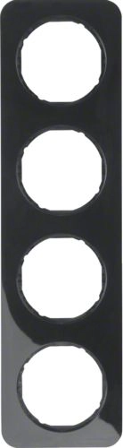 Berker Quadruple frame R.1 black