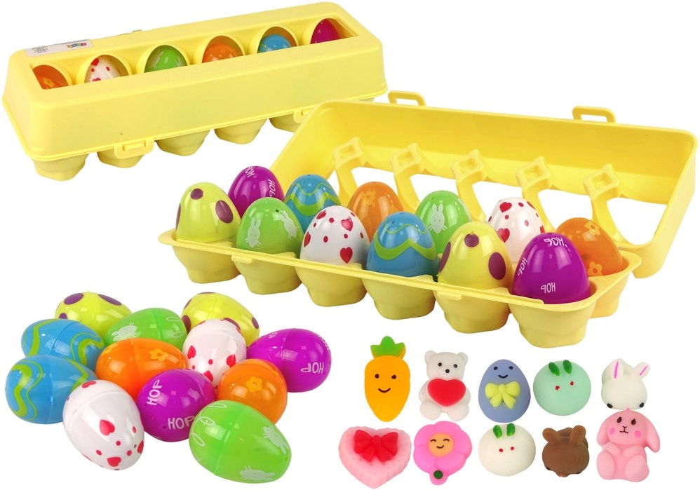Zestaw Jajka Wielkanocne Squishy 12 Sztuk