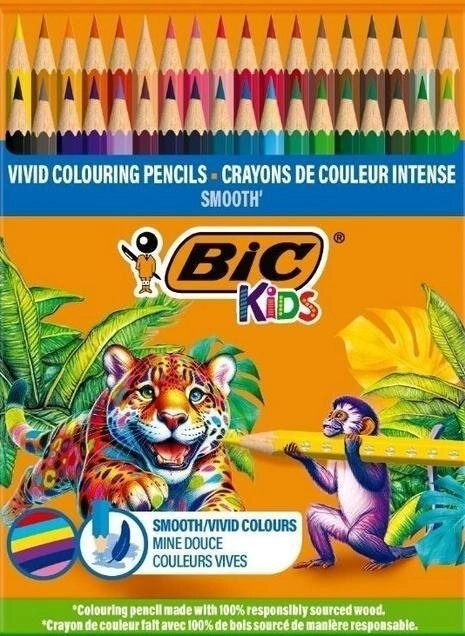 Kids Smooth ECO wooden crayons 48