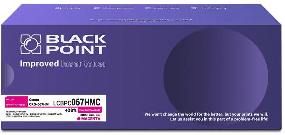 [LCBPC067HMC] BP Toner (Canon CRG-067HM) version