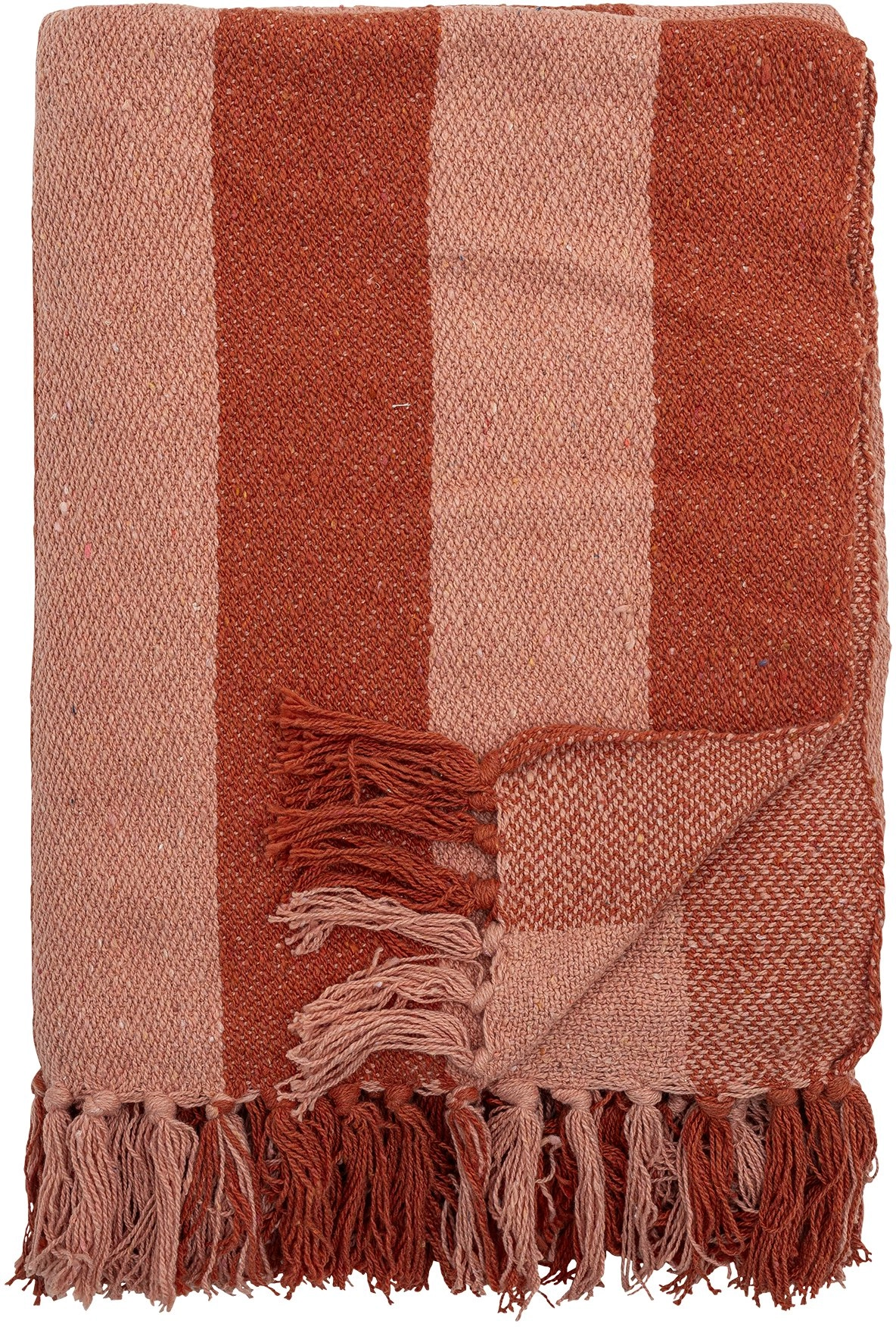 Bloomingville BLOOMINGVILLE Frello Plaid Orange Recycled