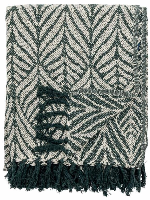 Ugento Plaid Grøn Genanvendt Bomuld 5711173347674