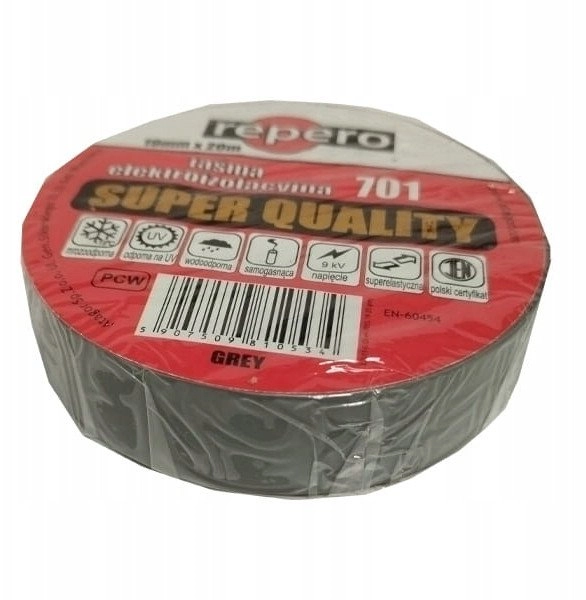 REPERO 701 INSULATING TAPE GRAY 19MMX20M