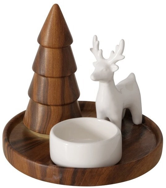 Boltze Candlestick with Christmas tree and