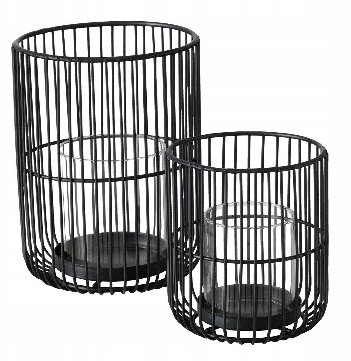 Boltze Metal lantern with glass insert